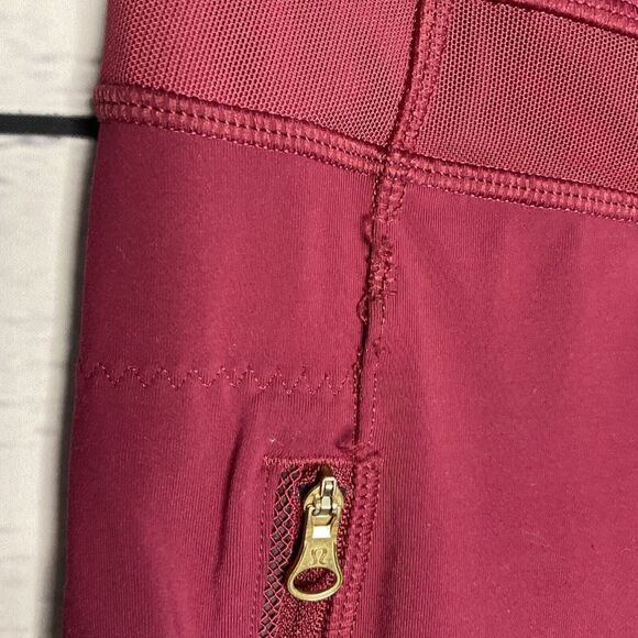 lululemon Women's Dashing Purple/Burgundy Inspire II Mesh 7/8 Tight Leggings  6 - Picture 7 of 10